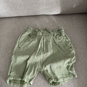 Zara baby pistachio denim shorts 9-12